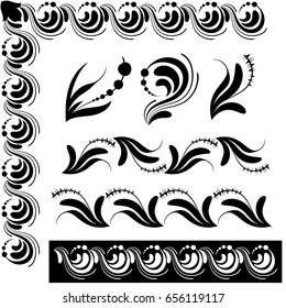 Vintage beautiful pattern with swirls