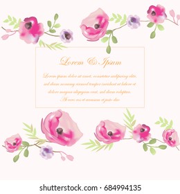 Vintage beautiful purple,pink spring summer romantic rose flower and leave,wedding invitation 

ceremony card,sweet pretty cute hand draw watercolor style, pattern style background,illustration vector