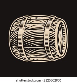 Vintage Beer Barrel Vector illustration