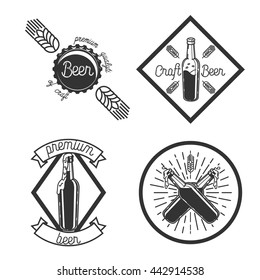 Vintage beer brewery emblems