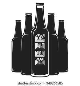 Vintage beer brewery emblems, labels and design elements for projects, advertisement, invitations, prints, cards, etc
