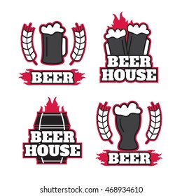 Vintage beer brewery logos, emblems, labels badges eps10