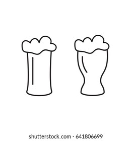 Vintage beer brewery logos, emblems illustration