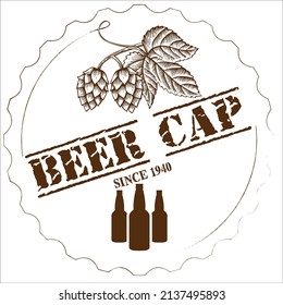 A vintage beer company or restaurant design 