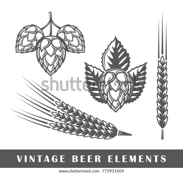 Vintage Beer Elements Vector Illustration Stock Vector (Royalty Free ...