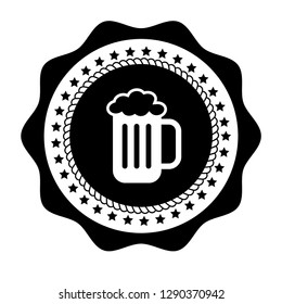 vintage beer emblem, label, badge, logo, icon.