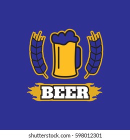 Vintage beer emblems, labels, badges Beer vintage logo