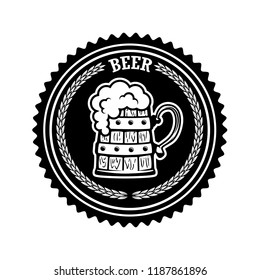 Vintage beer label. Design elements for logo, label, emblem, sign, menu. Vector illustration