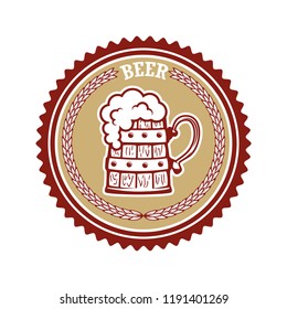 Vintage beer label. Design elements for logo, label, emblem, sign, menu. Vector illustration