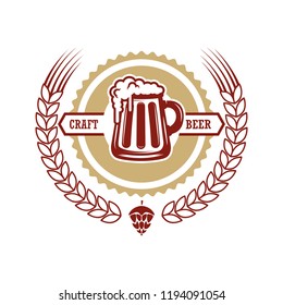 Vintage beer label. Design elements for logo, label, emblem, sign, menu. Vector illustration