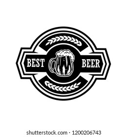 Vintage beer label. Design elements for logo, label, emblem, sign, menu. Vector illustration