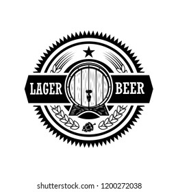 Vintage beer label. Design elements for logo, label, emblem, sign, menu. Vector illustration