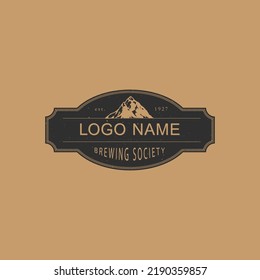 Vintage beer label design vector