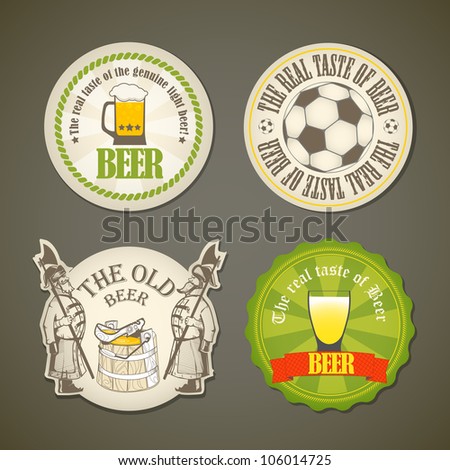 Vintage beer labels collection