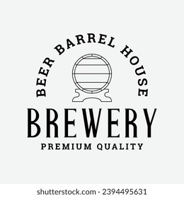 vintage beer logo brewery emblem, badge, label. handmade vector illustration