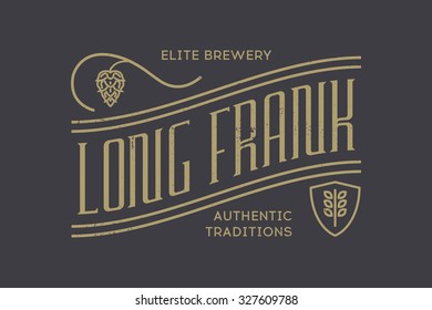  vintage beer  logo. Vector illustration. Stock vector.