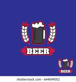 Vintage beer vector labels, logos set vector
