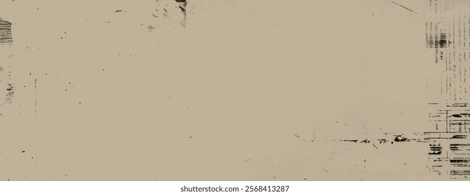 Vintage beige background with a distressed texture. The beige background features subtle black marks and a worn, grunge style. Paper texture background vector. Beige background.