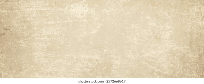 Vintage beige background with a textured, worn look. The beige background adds a rustic, aged feel to the design. Rough concrete texture background. Brown background vector.