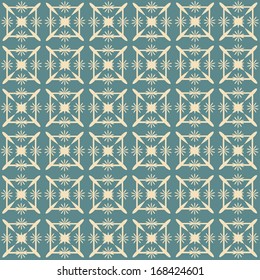 Vintage Beige and Blue (Seamless Pattern)