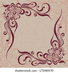 Vintage beige frame