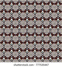 Vintage beige, gray and black backgrounds with geometric and simple floral elements. Vector illustration. Retro seamless wallpaper pattern.