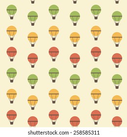 Vintage beige rainbow balloons pattern