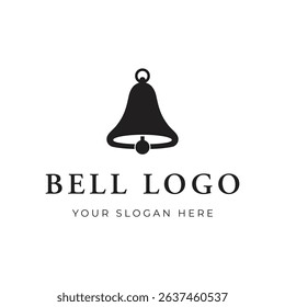 Vintage bell logo design vector illustration.