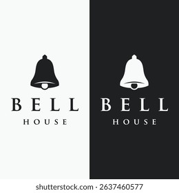 Vintage bell logo design vector illustration.