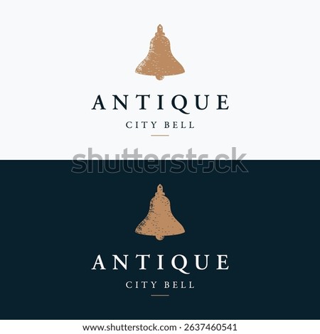 Vintage bell logo design vector illustration.