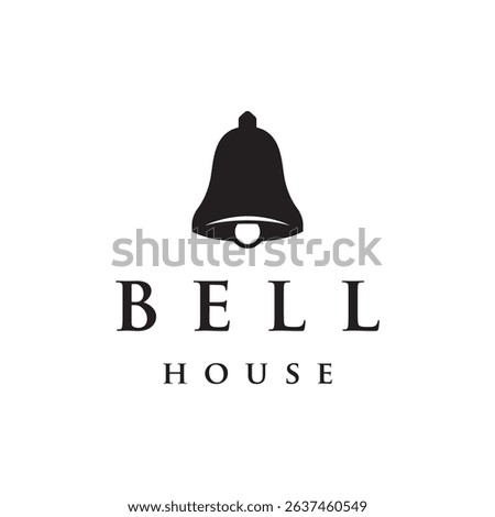Vintage bell logo design vector illustration.