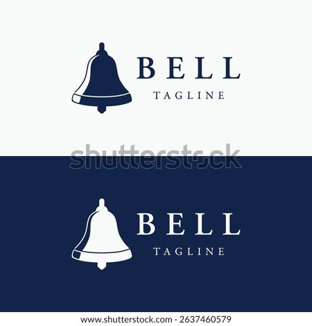 Vintage bell logo design vector illustration.