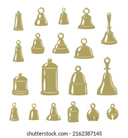 Vintage bells. Vector illustration on a white background.