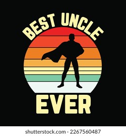 Vintage Best Uncle Ever Superhero Fun Uncle