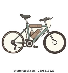 vintage bicycle design over white