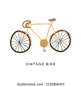 Vintage bicycle doodle logo hand drawn