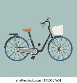 Vintage bicycle in flat design