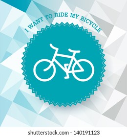 Ilustración vintage de la bicicleta. Vector.