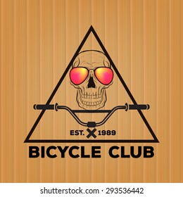 Vintage Bicycle Logos With Skull