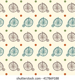vintage bicycle pattern