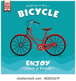 Vintage Bicycle poster design