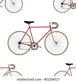 Vintage Bicycle Seamless Pattern