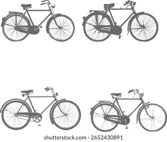 Vintage bicycle silhouette Vector illustration