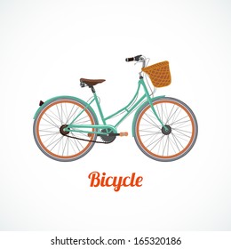 Vintage bicycle symbol vector illustration isolated