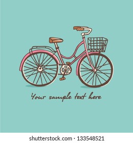 Bicicleta de época. Ilustración vectorial.