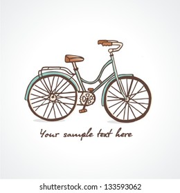 Vintage bicycle. Vector illustration.