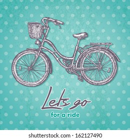 Vintage bicycle vector illustration