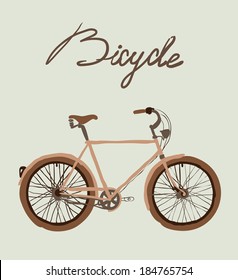 Vintage bicycle. Vector illustration of  vintage bicycle