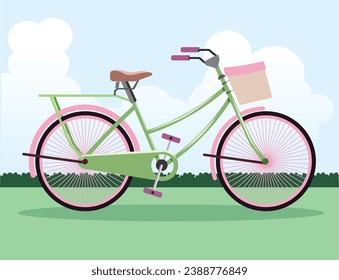 Vector De Bicicleta Vintage. Bicicleta retro