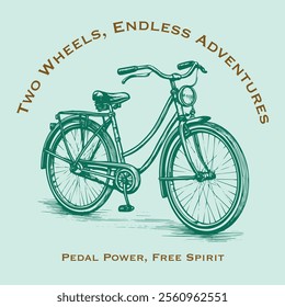 vintage bicycle vector t-shirt design illustration